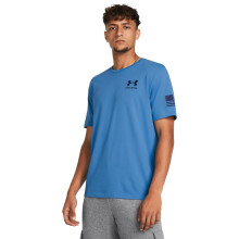 T-Shirt Under Armour Uomo New Freedom Flag, Blu Viral / Blu Mezzanotte, X-Small