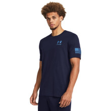 T-shirt Under Armour Homme New Freedom Flag, (413) Midnight Navy / Viral Blue, X-Small