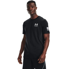 T-Shirt Under Armour Uomo New Freedom Flag, Nero (001)/Bianco, Medio