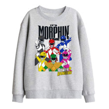 (7-8 Years, Athletic Heather) Power Rangers Childrens/Kids It's Morphin Time Sweatshirt