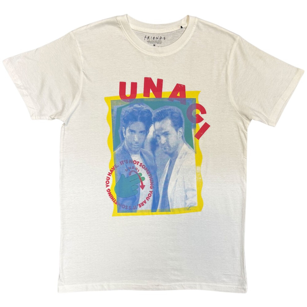 Friends (S, White) Unisex Adult Unagi T-Shirt