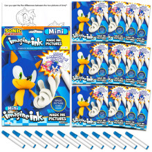 Sonic the Hedgehog Mess Free Coloring Book Set - Party Favor Supplies Bundle with 12 No-Mess Magic Imagine Ink Activity Books for Kids