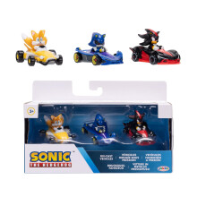Sonic The Hedgehog 1:64 Die-cast Fordon 3-Pack från Jakks Pacifics Wave 9