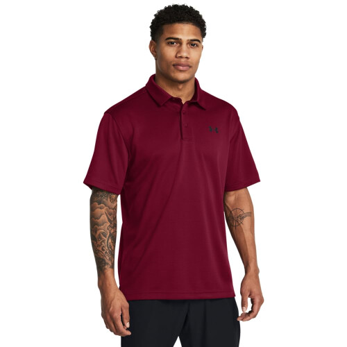 Under Armour Under Armour Men's Tech Golf Polo, (625) Cardinal / / Black, X-Small