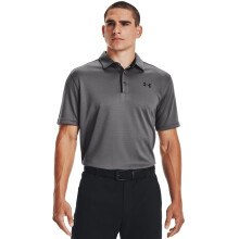 Under Armour Men's Tech Golf Polo, Graphite (040)/Black, Small Tall