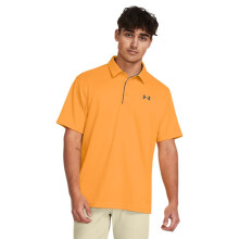 Polo de golf Tech Under Armour pour homme, (803) Orange Nova / Gris Pitch, Petit