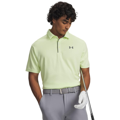 Under Armour Under Armour Herrars Tech Golf Polo, (392) Fade Green / Pitch Gray, Medium