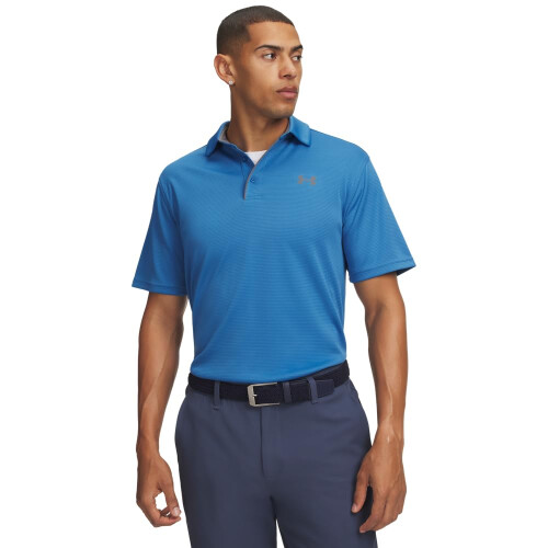Under Armour Under Armour Herr Tech Golf Polo, (430) Aegean Blue / Graphite, Medium