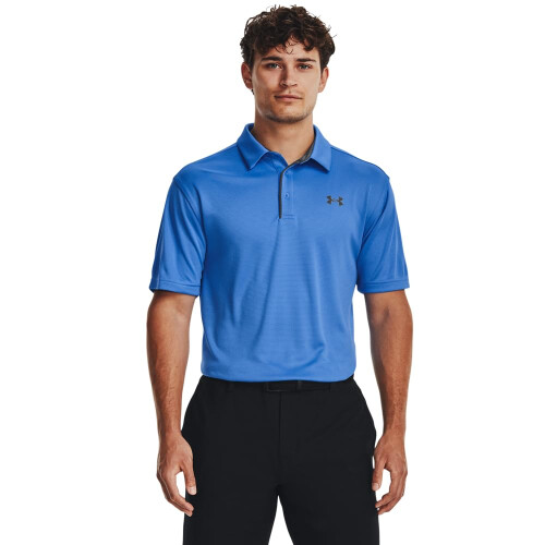 Under Armour Under Armour Herrars Tech Golf Polo, (469) Vatten / Pitch Gray, Small Tall