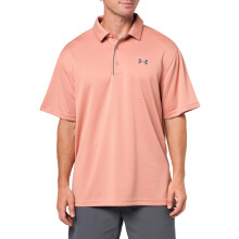 Under Armour Men's Tech Golf Polo, (696) Canyon Pink / / Pitch Gray, Small