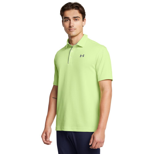 Under Armour Under Armour Herr Tech Golf Polo, (304) Morph Green / Pitch Gray, Small