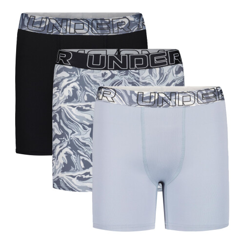 Under Armour Under Armour Boys' Multipack Performance Tech Boxer Brief, Lightweight & Smooth Stretch Fit, Mod Gray, YXL