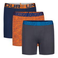 Under Armour Boys' Multipack Performance Tech Boxer Brief, Lightweight & Smooth Stretch Fit, Outrageous Orange, YXL