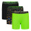 Under Armour Under Armour Boys' Multipack Performance Tech Boxer Brief, Lightweight & Smooth Stretch Fit, Black/Hyper Green Print, YM 1