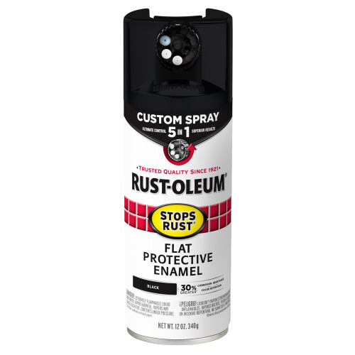 Rust-Oleum Rust-Oleum 376855 Stops Rust 5-in-1 Sprayfarbe, 12 oz, Matt Schwarz