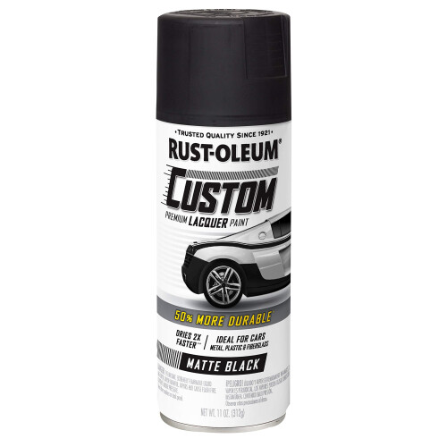 Rust-Oleum Rust-Oleum 332289 Vernice Spray Personalizzata per Auto, 311 g, Nero Opaco