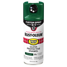 Rust-Oleum 376891 Detiene Óxido Spray 5-en-1 12 oz, Verde Caza Brillante