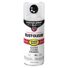 Rust-Oleum 376885 Stops Rust Custom Spray 5-in-1 Spuitverf, 12 oz, Glanzend Duidelijk