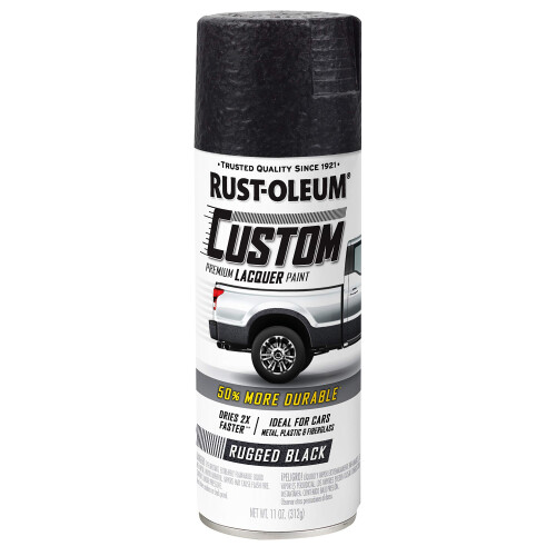 Rust-Oleum Rust-Oleum 323350 Vernice Spray Personalizzata per Auto, 11 oz, Nero Rugged