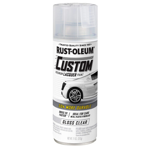 Rust-Oleum Rust-Oleum 323383 Vernice Spray Personalizzata per Auto, 11 oz, Trasparente Lucido