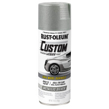 Rust-Oleum 323351 Pintura en aerosol lacada personalizada, 11 oz, Plata metálica