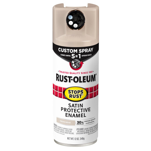 Rust-Oleum Rust-Oleum 376879 Stops Rust Spray 5-in-1, 12 oz, Satin Beige Francese