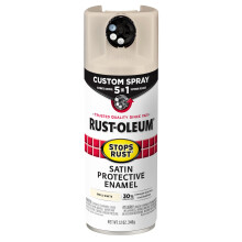 Rust-Oleum 376875 Stops Rust Spray 5-en-1 12 oz, Satin Shell White