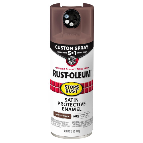 Rust-Oleum Rust-Oleum 376877 Stops Rust Spray 5-in-1, 12 oz, Marrone Castagno Satinato