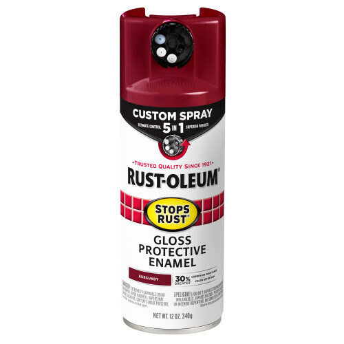 Rust-Oleum Rust-Oleum 376901 Stops Rust Spray 5-en-1, 12 oz, Burdeos Brillante