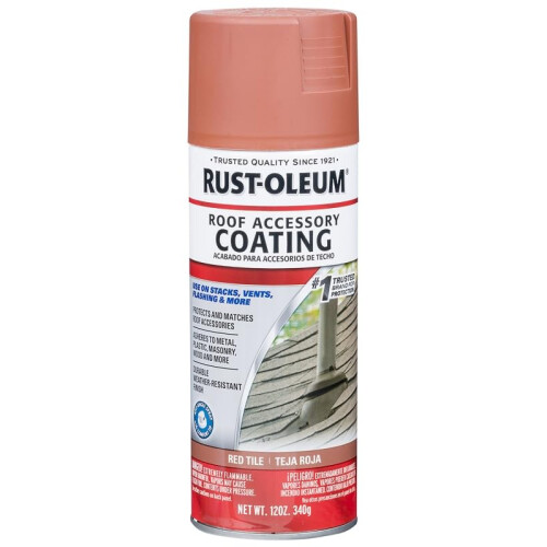 Rust-Oleum Rust-Oleum 313815 Roofing Accessory Coating Spray, 12 oz, Red Tile, (Pack of 1)