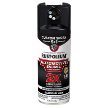 Rust-Oleum 2X Esmalte Automotriz Spray 5 en 1, 12 oz, Negro Brillante