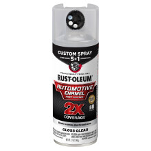 Rust-Oleum 2X Automotive Enamel Custom Spray 5-in-1 Spray Paint, 12 oz, Gloss Clear