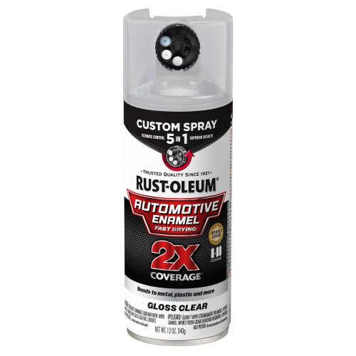 Rust-Oleum Rust-Oleum 2X Auto Email Custom Spray 5-in-1 12 oz, Glanzklar