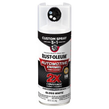 Rust-Oleum 2X Auto Email Custom Spray 5-in-1 Sprayfarbe, 12 oz, glänzend Weiß