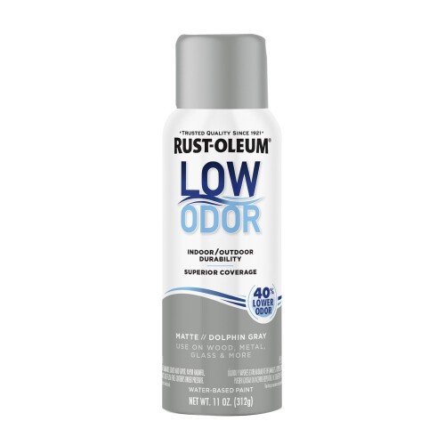 Rust-Oleum Rust-Oleum Premium Sprühfarbe mit geringem Geruch, 11 oz, Matte Delphingrau