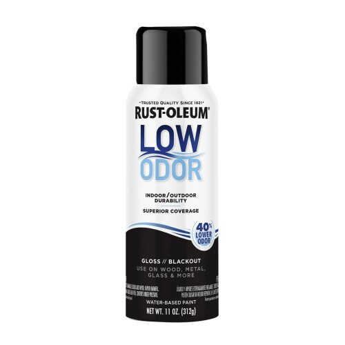 Rust-Oleum Spray Paint Premium Gloss Blackout Senza Odore, 11 oz