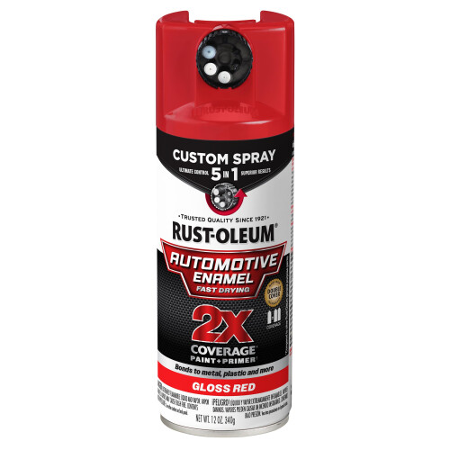 Rust-Oleum Rust-Oleum 2X Auto Email Custom Spray 5-in-1 Sprayfarbe, 12 oz, Glänzend Rot
