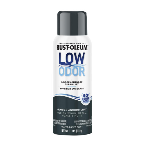Rust-Oleum Rust-Oleum Low Odor Premium Spuitverf, 311 ml, Glanzend Ankergrijs