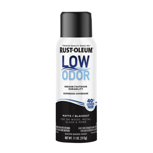 Rust-Oleum Rust-Oleum Low Odor Premium Spuitverf, 11 oz, Matte Blackout
