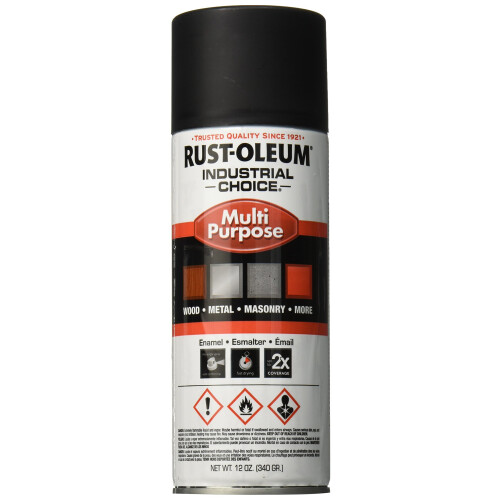 Rust-Oleum Spray Ultra-Piatto Nero Multiuso 1600 12 OZ