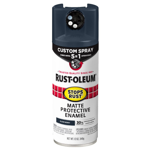 Rust-Oleum Rust-Oleum 393369 Stops Rust Spray 5-in-1, 12 oz, Matte Elderberry