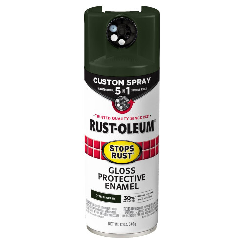 Rust-Oleum Rust-Oleum 393371 Stops Rust Spray 5-in-1 12 oz, Gloss Cypress