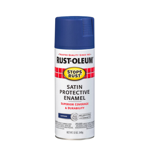 Rust-Oleum Rust-Oleum 276270 Stops Rust Spray Paint, 12 Oz, Satin Sapphire