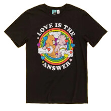 (L, Black) Care Bears Unisex Adult Love Is The Answer Pride T-Shirt