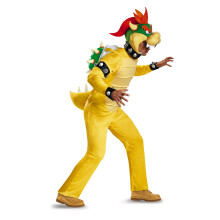 Disguise Super Mario Bros Deluxe Bowser Kostuum voor Volwassenen | Plus Size Bowser Cosplay Outfit met Opblaasbare Schelp (2XL)
