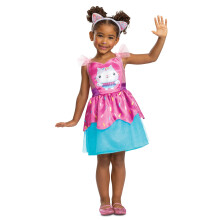 Cakey Cat Kostuum voor Kinderen, Officieel Gabby's Dollhouse Kostuum en Kattenoren Hoofdband, Peuter Grootte Large (4-6x)