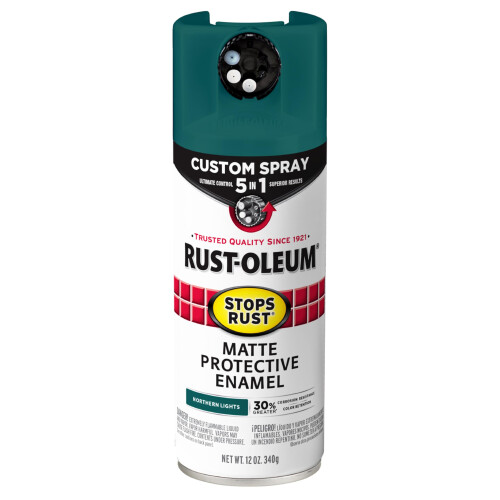 Rust-Oleum Rust-Oleum 398666 Stops Rust 5-in-1 Sprayfarbe, 12 oz, Matte Nordlichtgrün