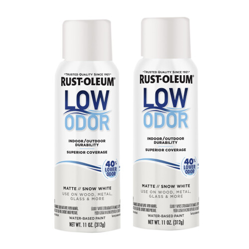 Rust-Oleum Rust-Oleum Lågdoft Premium Sprayfärg, 11 oz, Matt Snövit, 2-pack