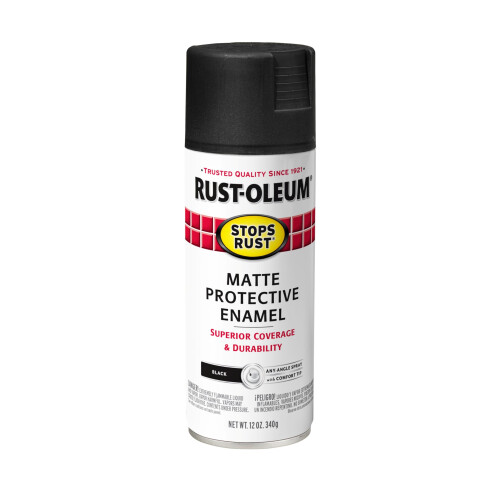 Rust-Oleum Rust-Oleum 401641 Stops Rust Sprühfarbe, 12 oz, Matt Schwarz