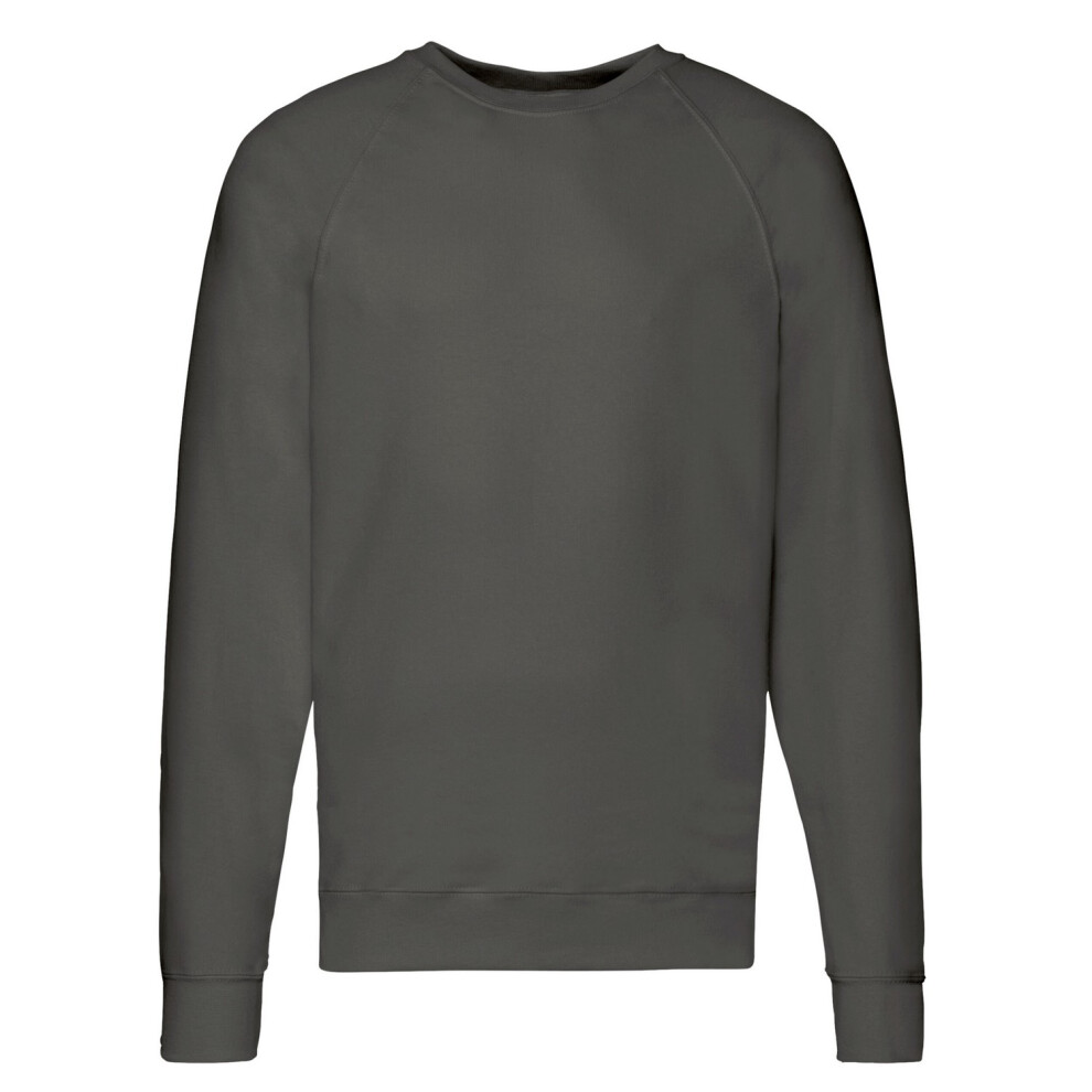Fruit Of The Loom (Xxl, Light Graphite) Unisex Adult Lightweight Raglan Sweatshirt